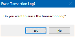 Erase Transaction Log